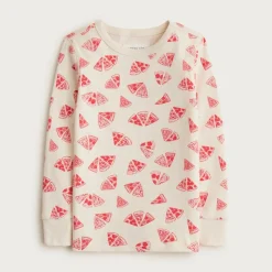 Kids' long-sleeve printed pajama set