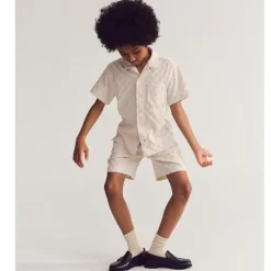 Kids' pull-on short in terry jacquard