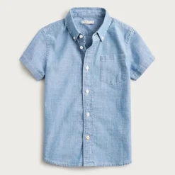 Kids' short-sleeve chambray shirt