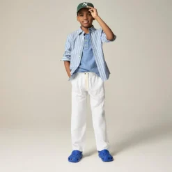 Kids' short-sleeve garment-dyed henley