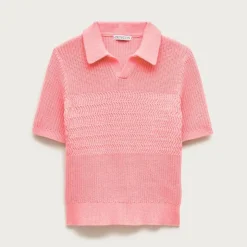 Kids' short-sleeve johnny-collar sweater-polo