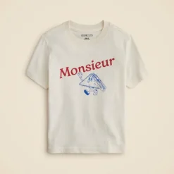 Kids' short-sleeve "Monsieur" graphic T-shirt