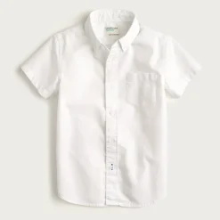 Kids' short-sleeve stretch poplin button-down