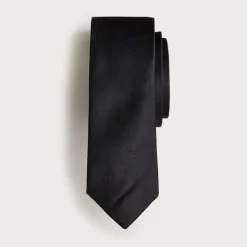 Kids' silk tie in black