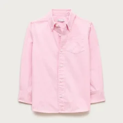 Kids' stretch poplin button-down in gingham