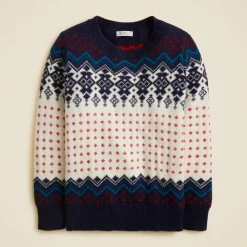 Kids' vintage Fair Isle sweater in wool blend