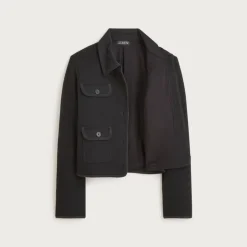 Knit jacket in wool blend