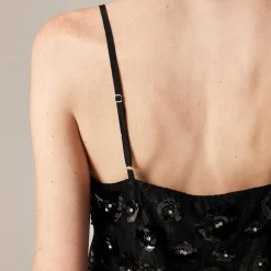 Lace-trim camisole with embellishments