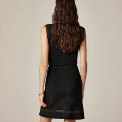Lace-trim slip skirt in matte textured satin