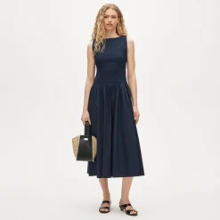 Lina smocked midi dress
