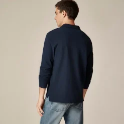 Long-sleeve classic piqué polo shirt