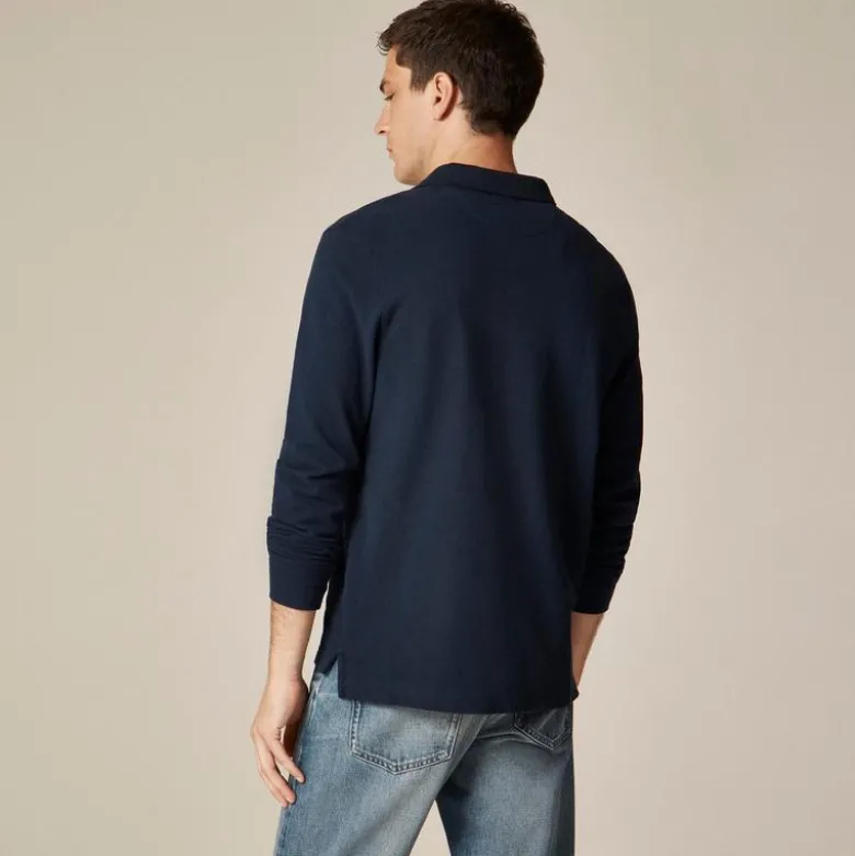 Long-sleeve classic piqué polo shirt
