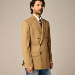 Ludlow Slim-fit double-breasted blazer in Italian wool doeskin