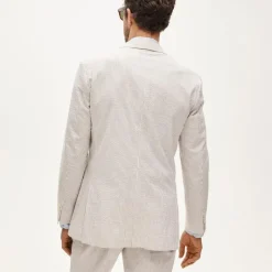 Ludlow Slim-fit suit jacket in cotton seersucker