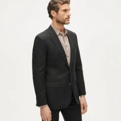 Ludlow Slim-fit suit jacket in Baird McNutt Irish cotton-linen blend