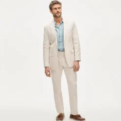 Ludlow Slim-fit suit jacket in Baird McNutt Irish cotton-linen blend