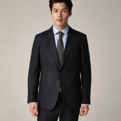 Ludlow Slim-fit suit jacket in English cotton-wool blend