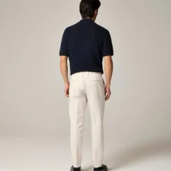 Ludlow Slim-fit suit pant in Irish cotton-linen blend