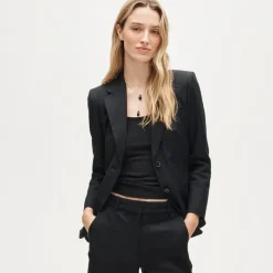 Margeaux blazer in stretch linen blend