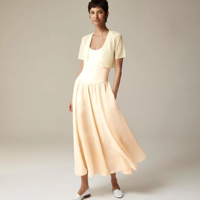 Maryam Nassir Zadeh X J.Crew cross-back midi dress in stretch cotton blend