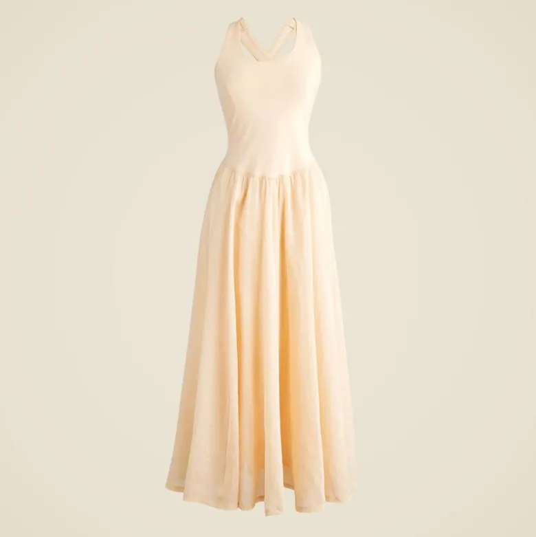 Maryam Nassir Zadeh X J.Crew cross-back midi dress in stretch cotton blend