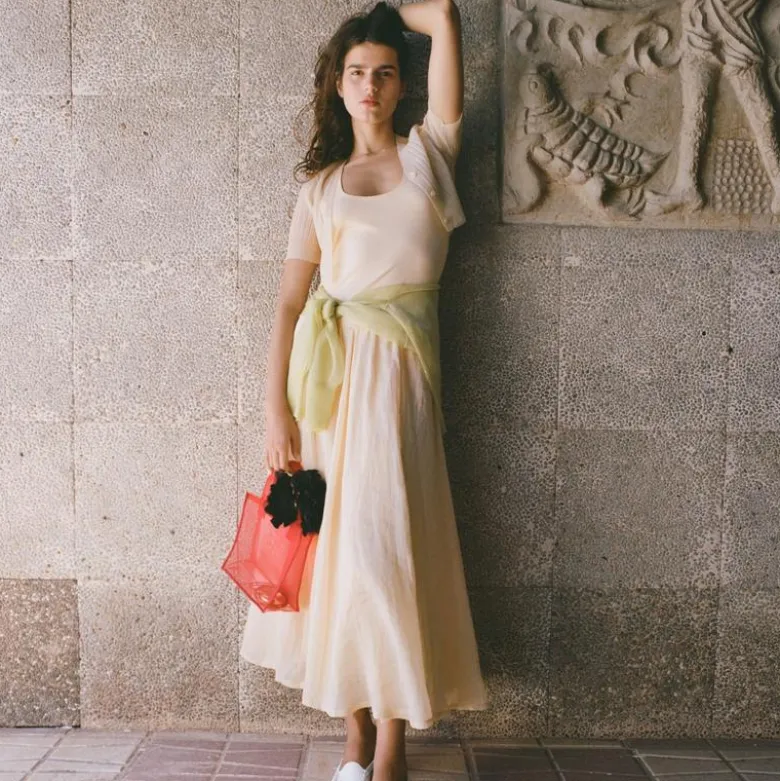 Maryam Nassir Zadeh X J.Crew cross-back midi dress in stretch cotton blend