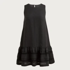 Maxine ruffle-trim dress in linen
