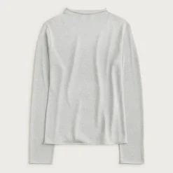Metallic mockneck sweater
