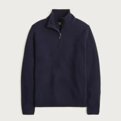 Midweight cashmere quarter-zip sweater