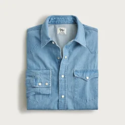 Midweight denim western shirt