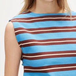 Mini knit dress in stripe
