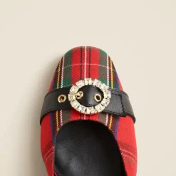 Mollie buckle-strap heels in Good Tidings plaid