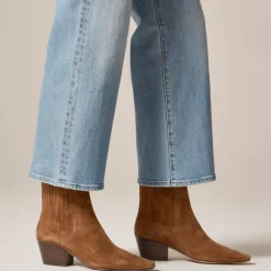New Piper square-toe ankle boots in suede