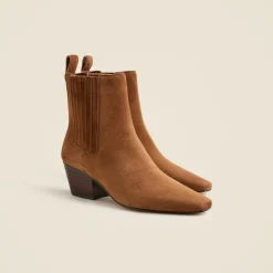 New Piper square-toe ankle boots in suede
