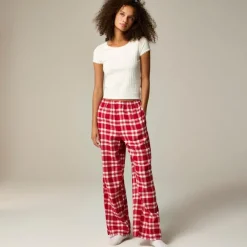 Pajama pant in plaid cotton flannel