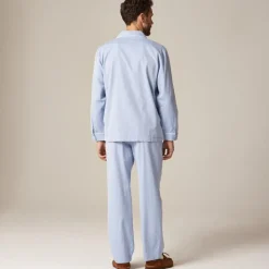 Pajama set in cotton herringbone