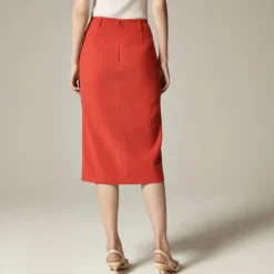 Pencil midi skirt in four-season stretch