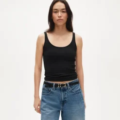 Perfect rib scoopneck tank top