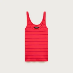 Perfect rib scoopneck tank top in stripe