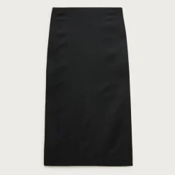 Petite column skirt in Gramercy linen blend