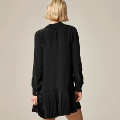 Petite new Amelia shirt-dress in crepe de chine