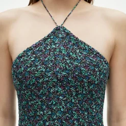 Petite smocked halter dress in Liberty® fabric
