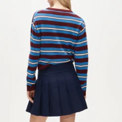 Pleated mini skirt in Gramercy linen blend