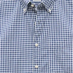 Poplin shirt with button-down collar