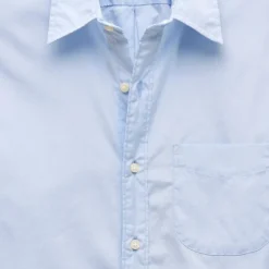 Poplin shirt with point collar