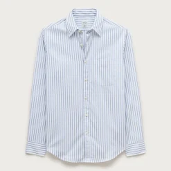 Poplin shirt with point collar