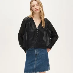 Popover top in ramie