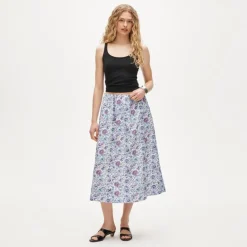 Pull-on midi skirt in Liberty® Christelle fabric