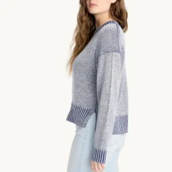 Relaxed linen-cotton blend beach sweater