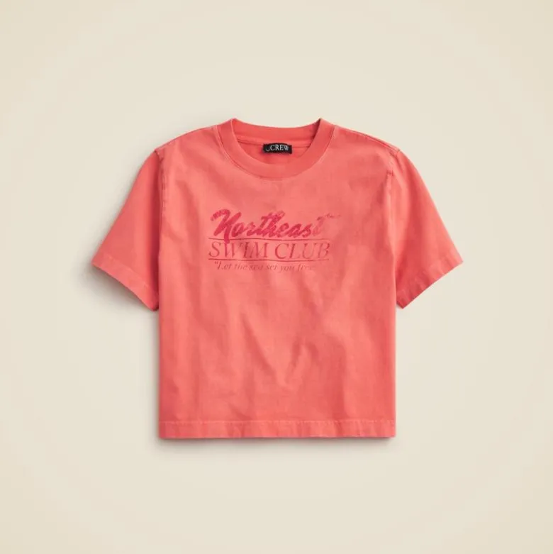 Relaxed premium-weight "Northeast Swim Club" graphic T-shirt